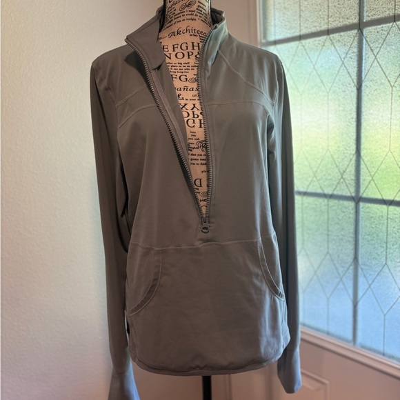 Gray Quarter-Zip Pullover Zyia Active, XXL - Picture 7 of 9